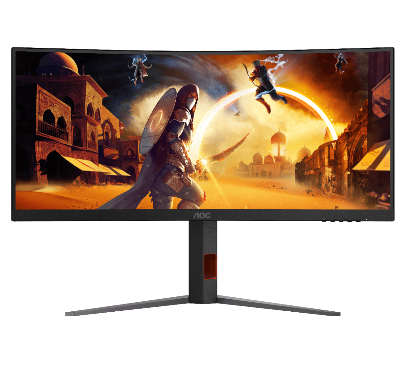 AOC CU34G4Z 34" WQHD Curved Gaming Monitor, WQHD 3440??1440 Fast VA, 0.3ms MPRT, 240 Hz, 1500R, DisplayHDR 400, Low Blue Light, HDMI 2.1, DP 1.4, Height Adjustable