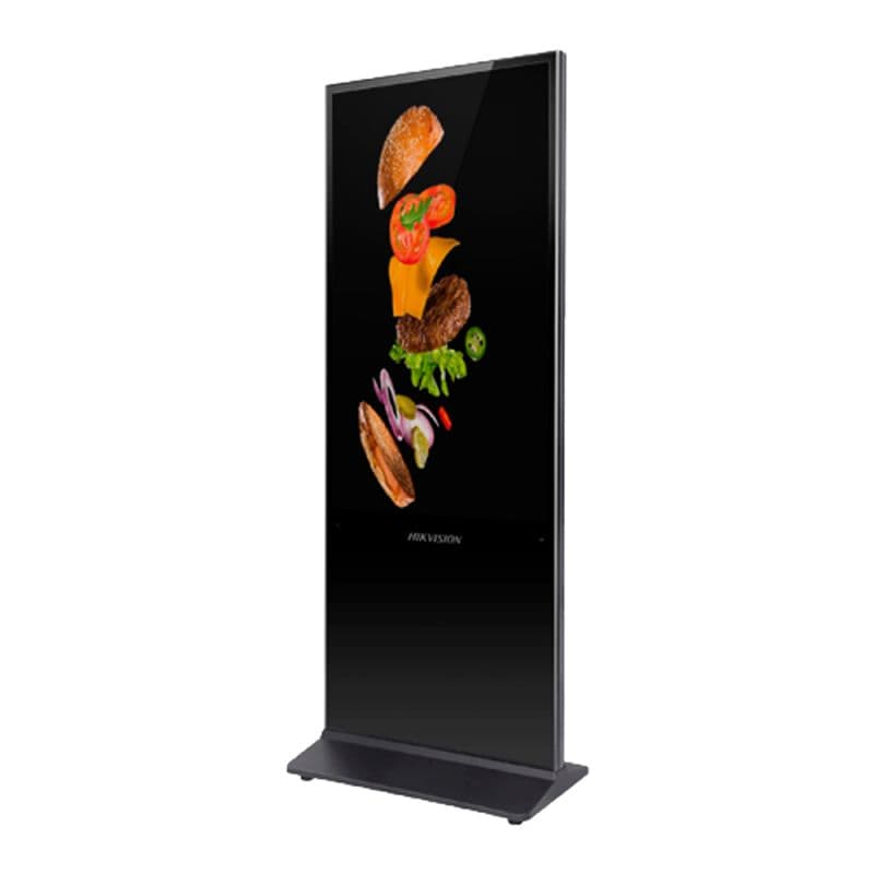Hikvision DS-D6055UL-B/S Floor Standing Digital Signage, 54.6" 4K UHD Display, 60Hz Refresh Rate, 6.5ms Response Time, 2x Built-In Speaker, Wi-Fi, Bluetooth 4.2, LAN Network Connectivity, Black | DS-D6055UL-B/S (LICENCE NOT INCLUDE )