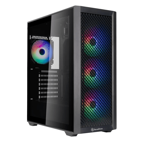 Silverstone FARA 515XR ATX Mid-Tower Case, 4x Pre-installed Fans, Up to 350mm GPU, Upto 360mm Radiators, Black | SST-FA515XR-BG