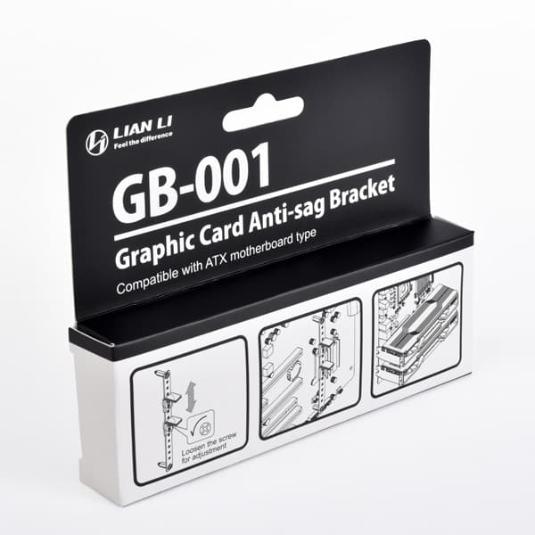 Lian Li Graphic Card Anti-sag Bracket, compatible with ATX and E-ATX sized motherboard, Provide extra support to graphic cards, Improves the look of your PC | GB-001