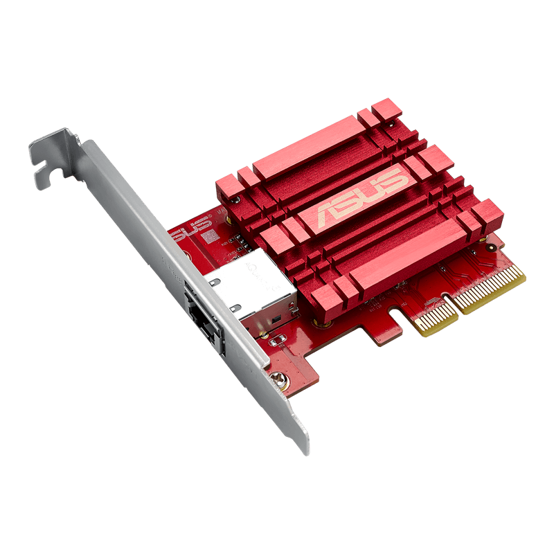 ASUS 10-Gigabit XG-C100C, T PCIe Network Adapter with backward compatibility of 5/2.5/1G and 100Mbps ; RJ45 port and built-in QoS| 90IG0760-MO0B00-ASUS XGC100C V2 Internal Ethernet 10000 Mbits