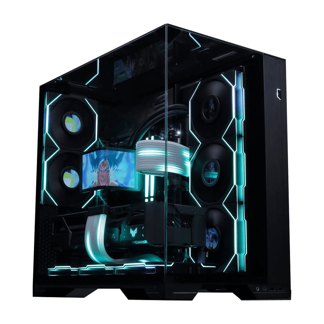 Black Gaming PC: AMD Ryzen 7 9800X3D, RTX 5070 Ti OC, 32GB DDR5-7200MHz, 2TB Gen5 SSD, 14500MB/s, 6.5" 2K AMOLED Display AIO, 850W Platinum PSU, WiFi 7