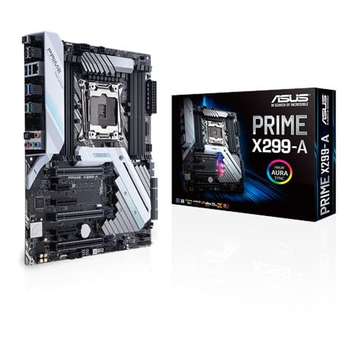 ASUS Prime X299-A II Intel ATX Motherboard, LGA 2066 for Intel Core X-series processors, with AI Overclocking, 12 IR3555 power stages, DDR4 4266 MHz, Triple M.2, USB 3.2 Gen 2 Type-C and Aura Sync RGB lighting | 90MB11F0-M0EAY0