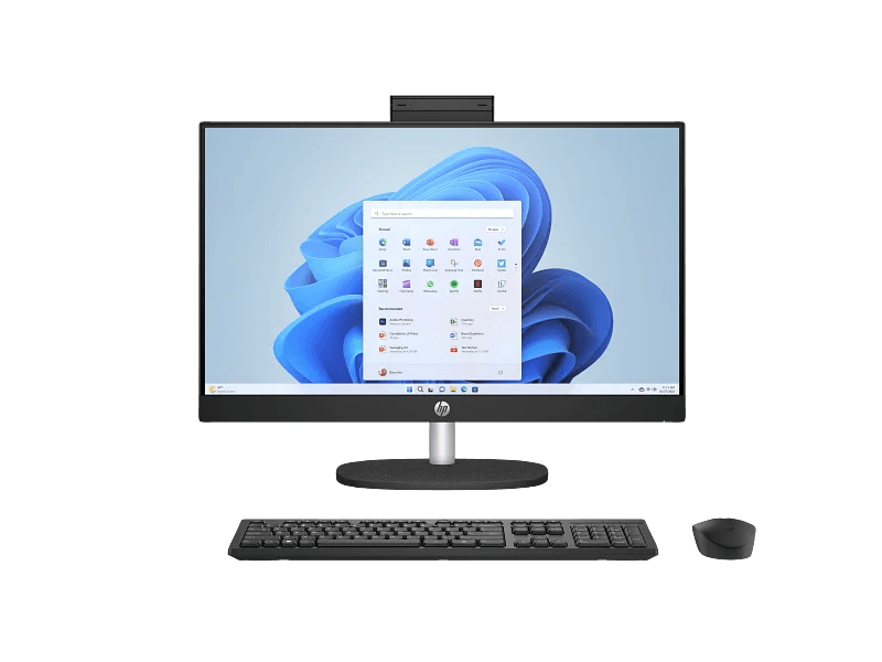 HP 23.8 inch All-in-One 24-cr0126nh PC, Intel Core i7-1355U (up to 5.0 GHz), Intel Iris X Graphics, 8 GB DDR4-3200 MT/s, 512 GB PCIe NVMe, FreeDOS, Jet black | 91H33EA#BH5