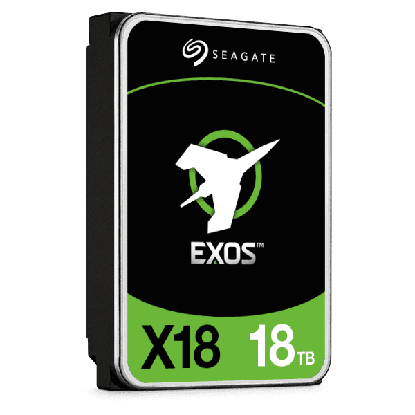 Seagate Exos X18 18TB 512e/4Kn SATA III 6 Gb/s 3.5" Internal Hard Drive, Data Transfer Speeds Up to 270 MB/s, 7200 RPM Speed, 256MB Cache, Fast Format 2,500,000 Hours MTBF | ST18000NM000J