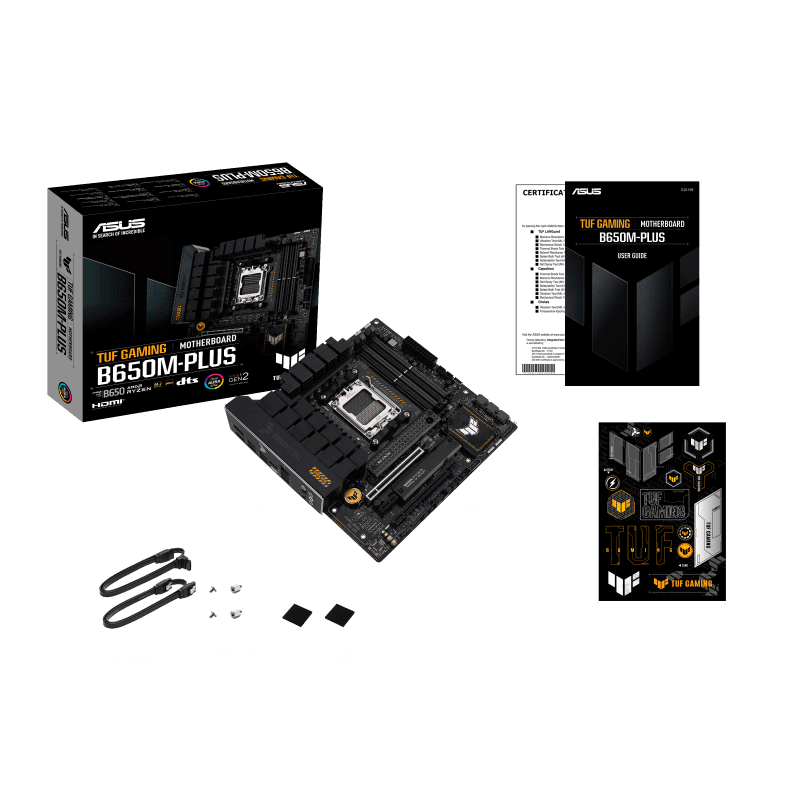 ASUS TUF GAMING B650M-PLUS Micro-ATX AMD Motherboard, AM5 Socket, AMD B650 Chipset, 4x 2-Channel DDR5 128GB Max, 2x M.2, 1x PCIe 4.0/3.0 x16, 4x SATA 6Gb/s, 1xHDMI/1xDP | 90MB1BG0-M0EAY0