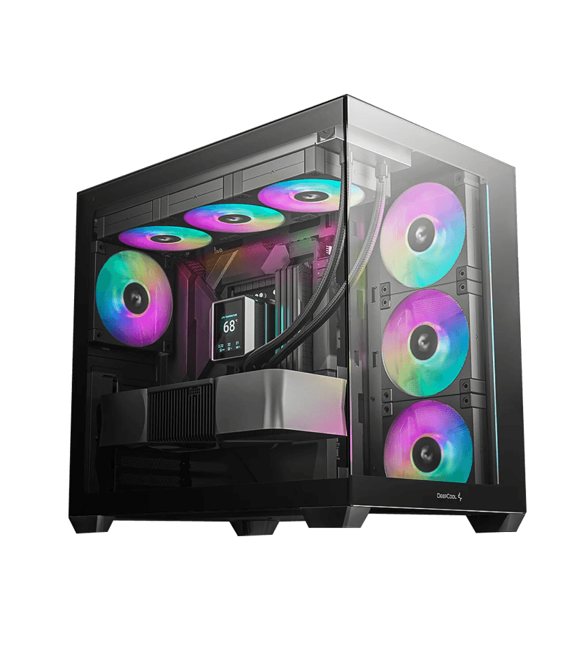 Nanotech AMD 7800X3D X ROG Strix 5070 Gaming PC, AMD Ryzen 7 7800X3D, STRIX RTX 5070 OC, 32GB (2x16GB) 6000MTs, 1TB NVMe, 850W, AIO LCD Liquid Cooler - product view 1 of 1