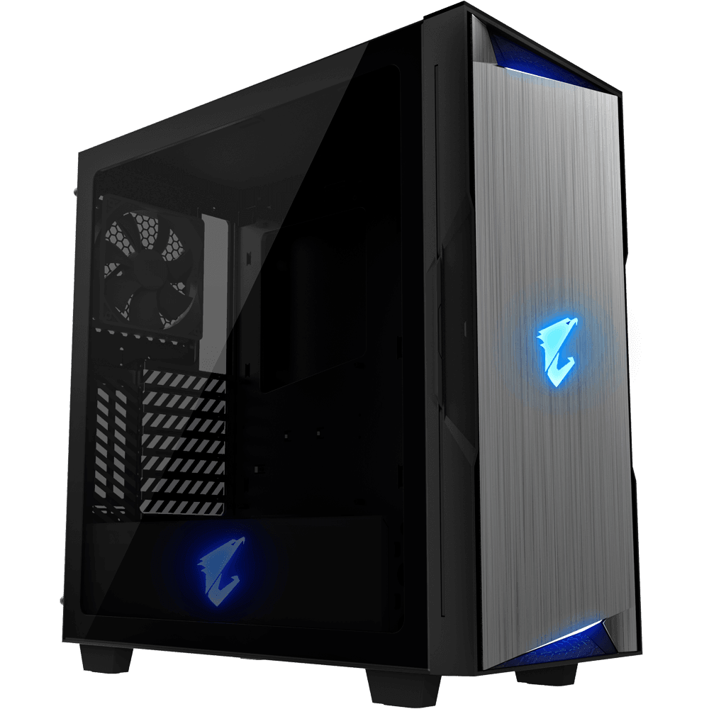 Gigabyte GIGABYTE AORUS C300 GLASS GB-AC300G, Mid Tower, Mini-ITX/M-ATX/ATX, Black | AC300G-ATX - product view 1 of 5