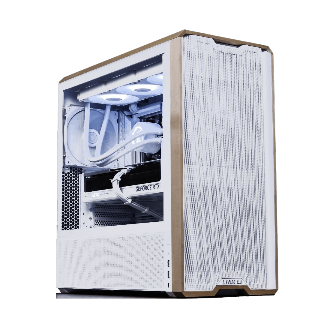 High-End White PC: AMD Ryzen 9 9950X3D, AORUS Master RTX 5090, 64GB DDR5 CL30, 8TB SSD, 1000W PSU ATX 3.1 image
