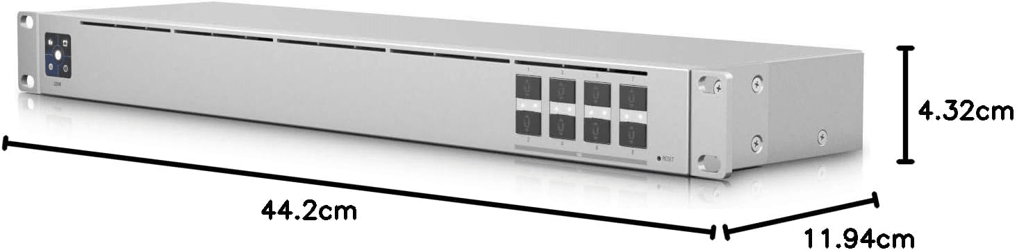 Ubiquiti UniFi USW Aggregation High-Performance 10G Aggregation Switch With 8 SFP+ Ports, Compact 1U Design, and Robust Network Integration for Enterprise Environments | USW-Aggregation image