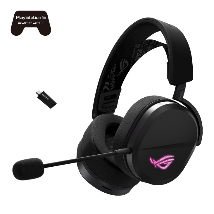 ROG Pelta Tri-mode RGB Gaming Headset with ROG SpeedNova, 50mm ROG Titanium-plated Diaphragm Drivers, Boom Microphone, Lightweight 309-g Design, ASUS Aura Sync RGB | 90YH0410-BHUA00 image