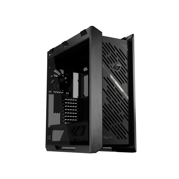 ASUS ROG Strix Helios II EATX Black mid-tower Gaming Case, with Dual Tempered Glass Side Panels, Pre-installed 4x 140mm Fans, Aluminum Frame, Supports up to 450mm GPU, upto 420mm Radiator, Advanced I/O panel | 90DC00W3-B39000 image