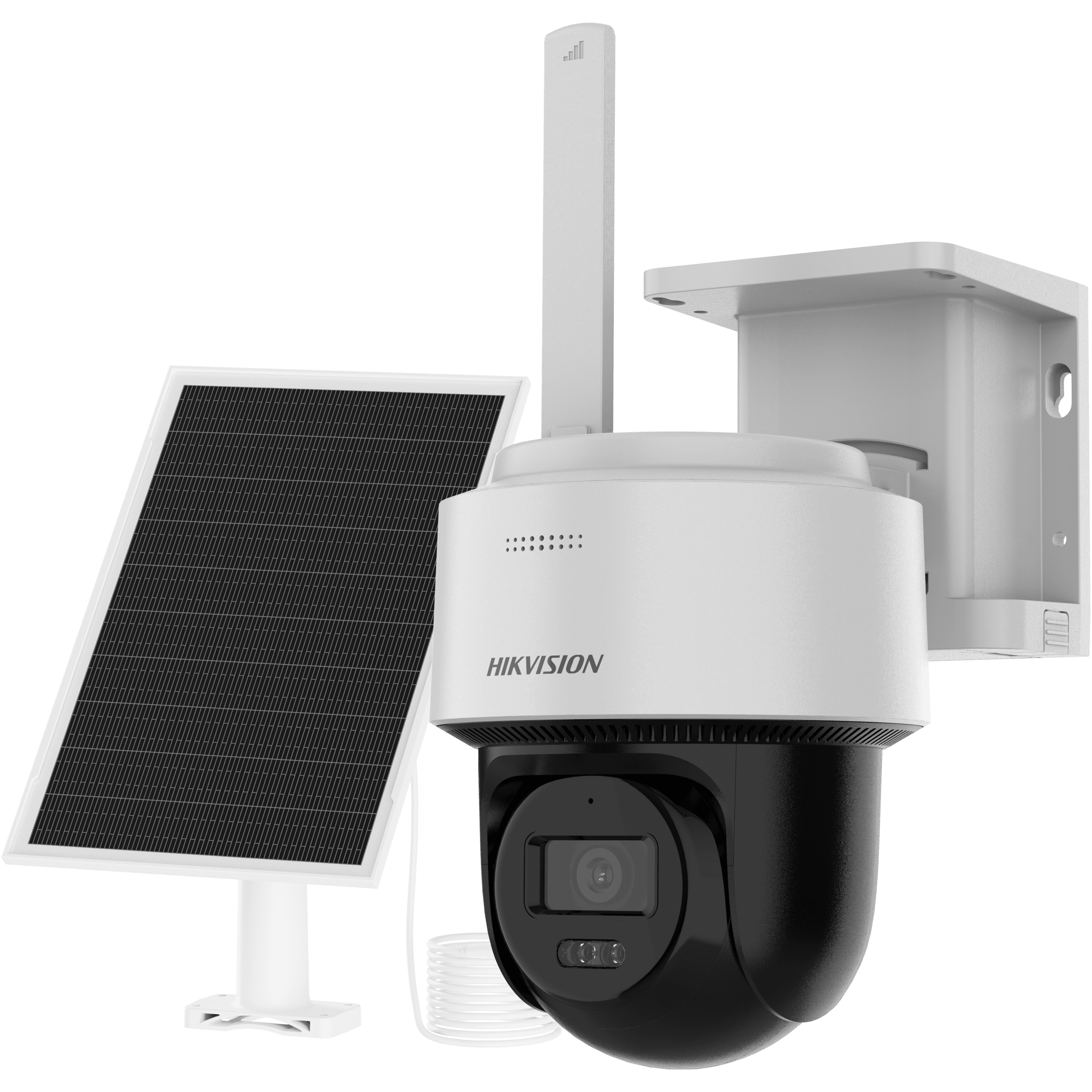Hikvison DS-2CFSP4/4G 4MP 24/7 Solar 4G PT Camera, Smart Hybrid Light: 30 m white light and IR, Built-in microphone and speaker, support two-way audio image