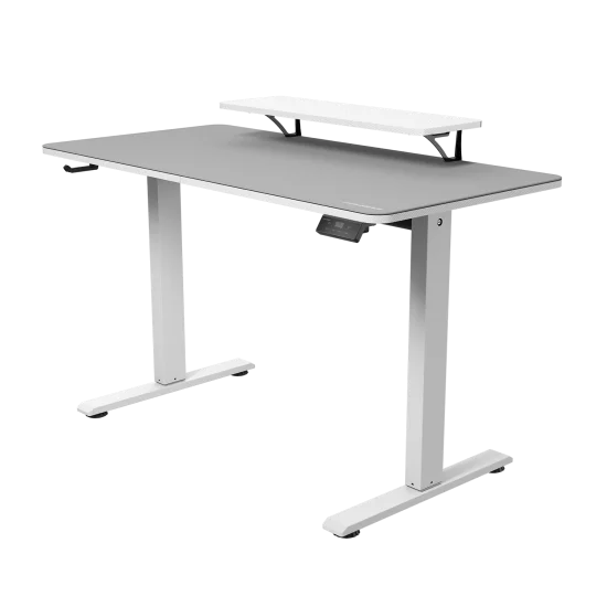 Cougar E-STAR 120 Electric White Gaming Desk, 1200 x 600 x 15 mm, Full Desk Mouse Pad, Shields for Transmission Shaft and Motor, Removable Monitor Stand, Cable Tray for Easy Management, Headset Hook  | 3MSTA1WW.0002 image