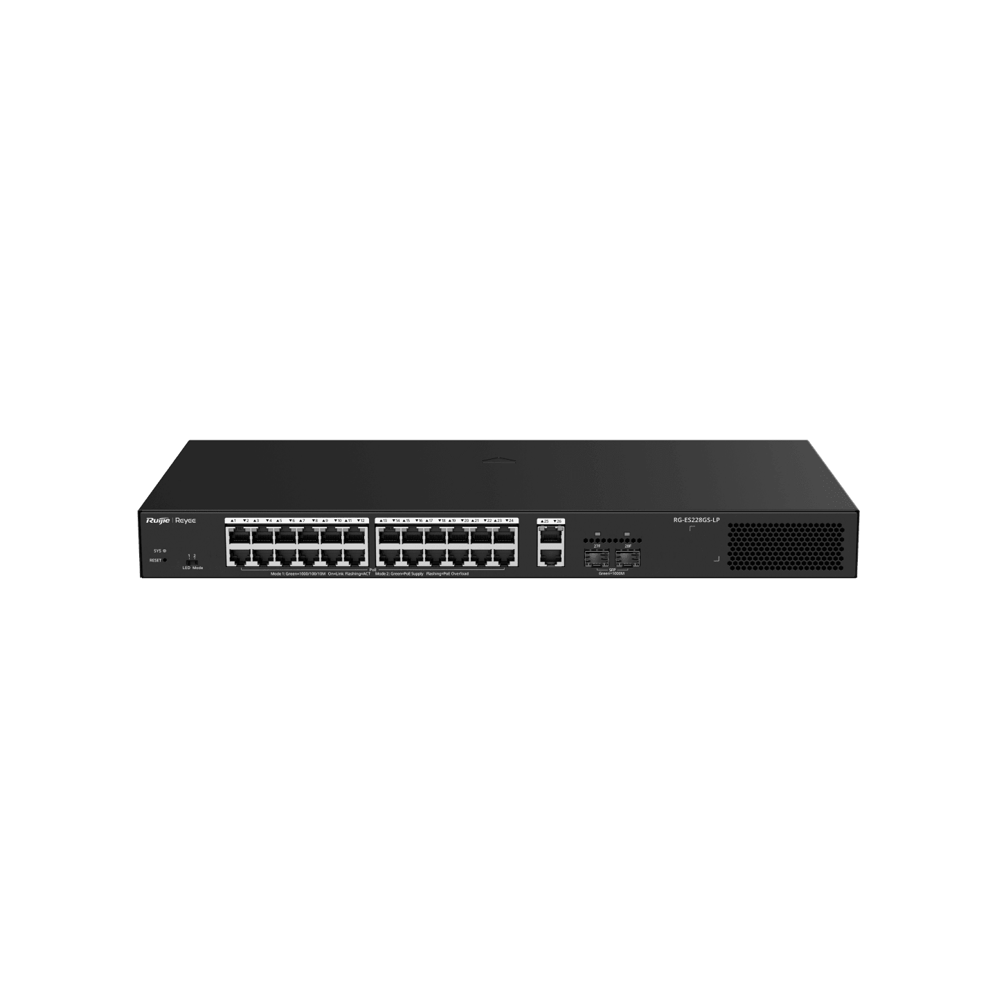 Ruijie RG-ES228GS-LP, 28-Port Gigabit Smart Cloud Managed PoE Switch image