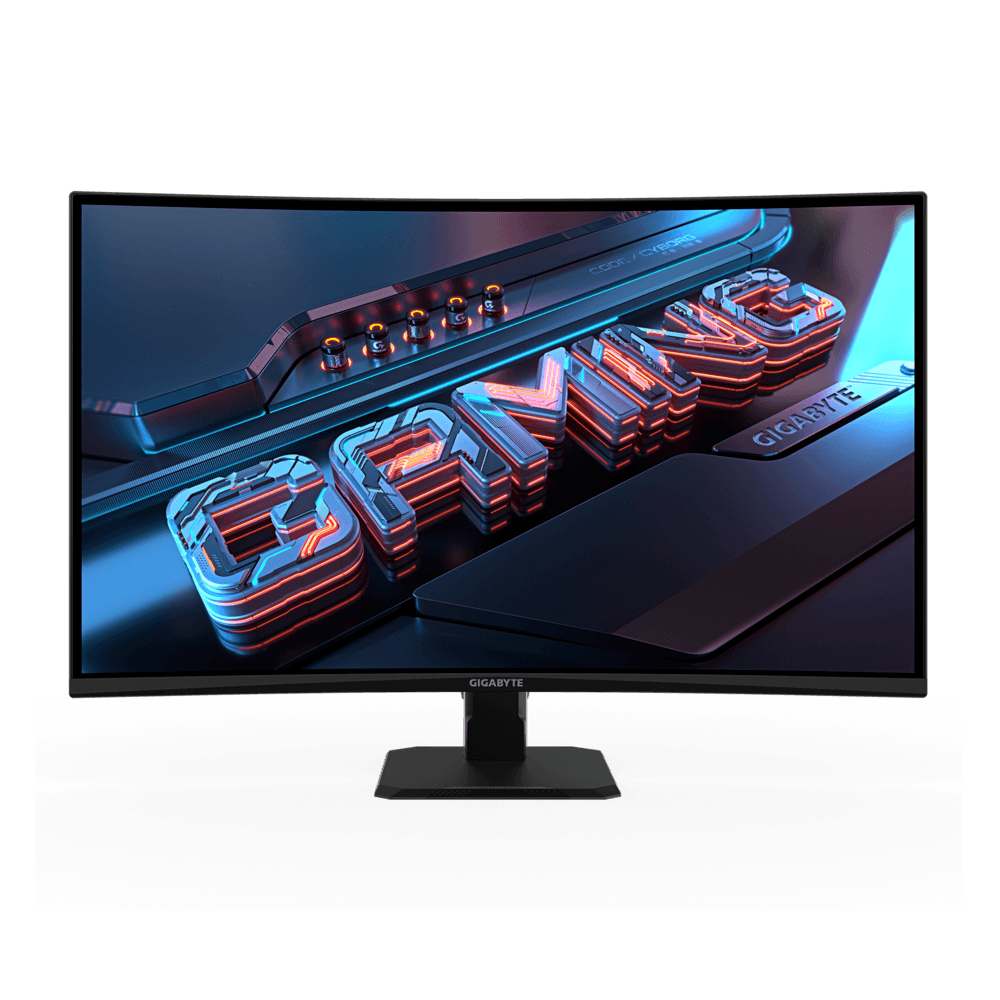 Gigabyte GS32QCA 32 Inch Curved Gaming Monitor, 2560 x 1440 (QHD) 2K VA Panel, 180Hz Refresh Rate, 1ms (MPRT) Response Time, Non-glare, 120% sRGB, HDR Ready, AMD Freesync image
