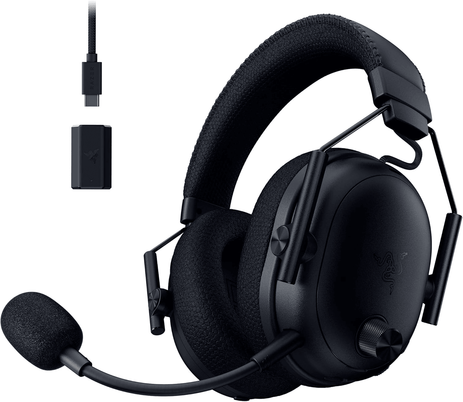 Razer BlackShark V3 Pro Wireless ANC Esports Gaming Headset with Ultra-Low Latency and THX Spatial Audio, Full Band Mic, 50mm Drivers, 2.4 GHz, Bluetooth, USB, 3.5mm, Works with Mac, PS5, Nintendo Switch, Smartphone | RZ04-05400100-R3M1 image