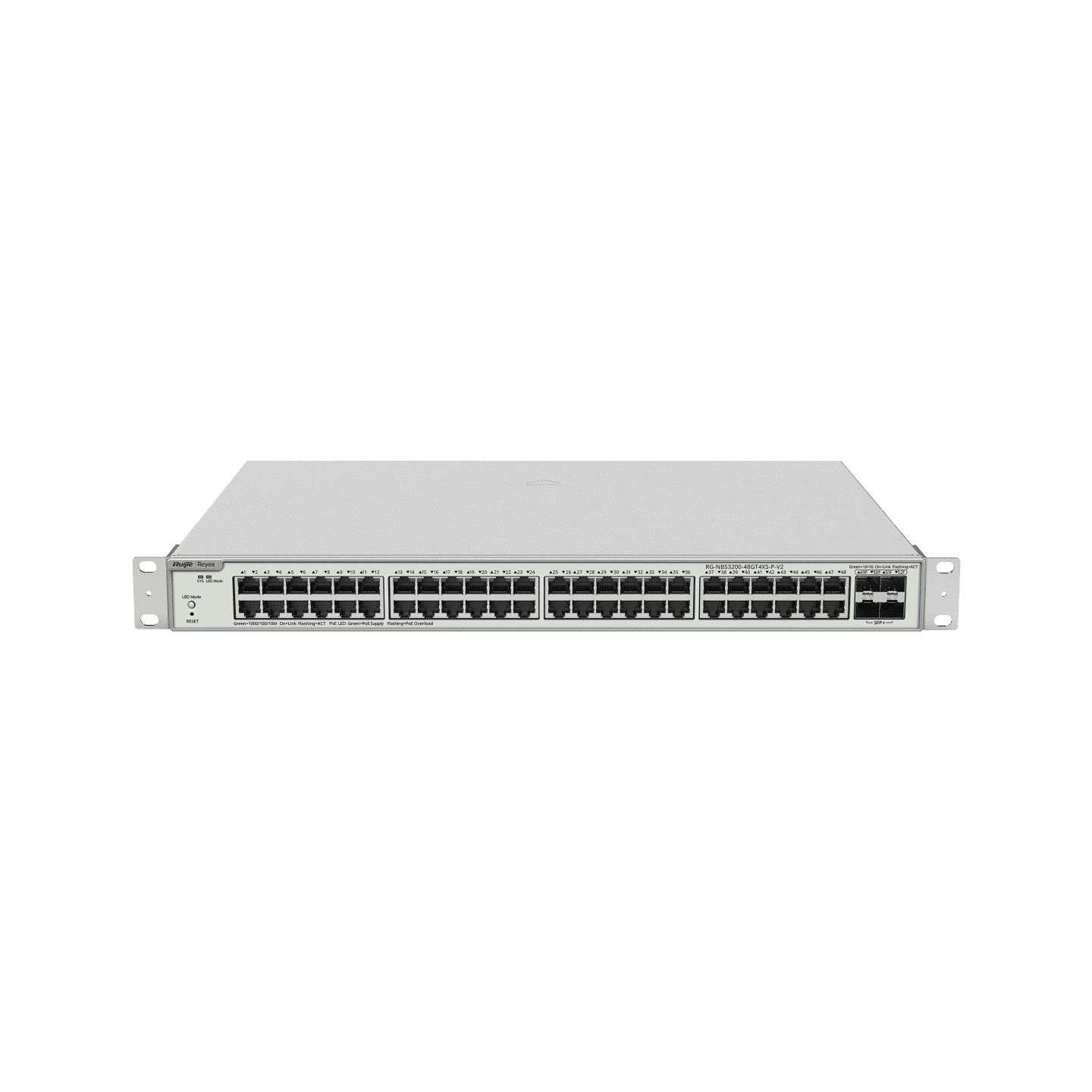 Ruijie RG-NBS3200-48GT4XS-P-V2, 48-Port Gigabit Layer 2+ Cloud Managed PoE Switch, 4 x 10G Uplinks image
