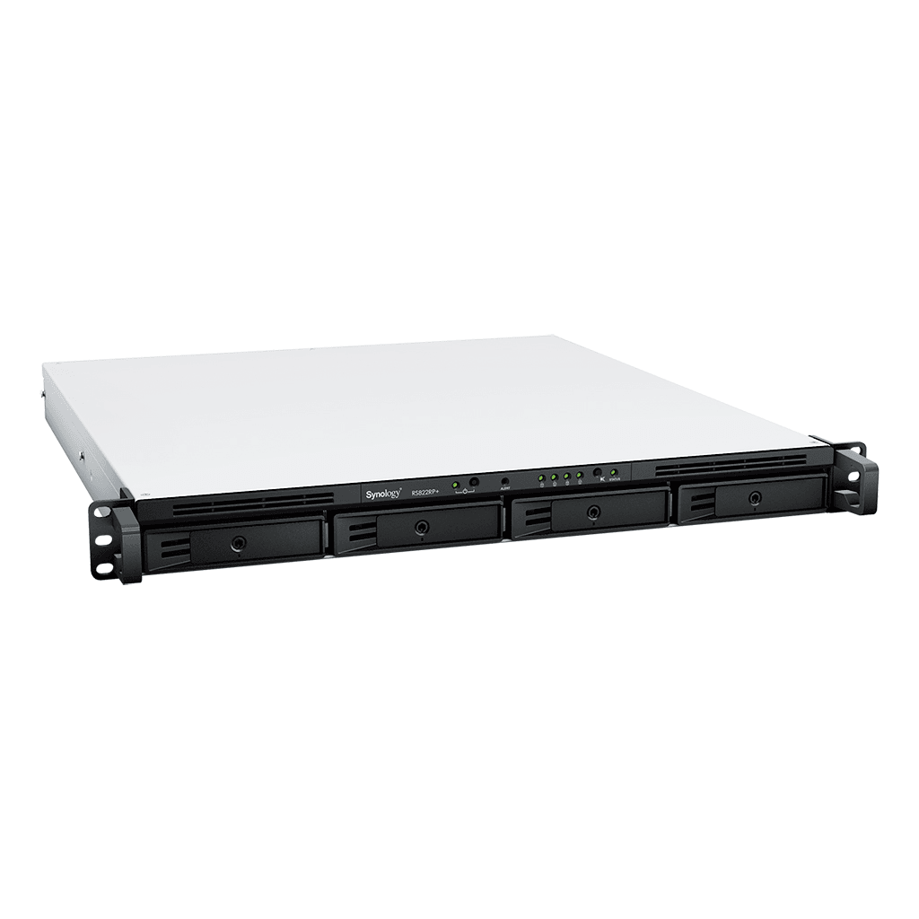 Synology RackStation RS822+ 4-Bay NAS Enclosure, AMD Ryzen V1500B Quad-Core 2.2GHz, 2GB DDR4 RAM, Diskless, 4 x Gigabit ETH, PCIe Gen 3.0, 4 x 3.5/2.5" SATA Drive Bays, Single PSU, Black | RS822+ image