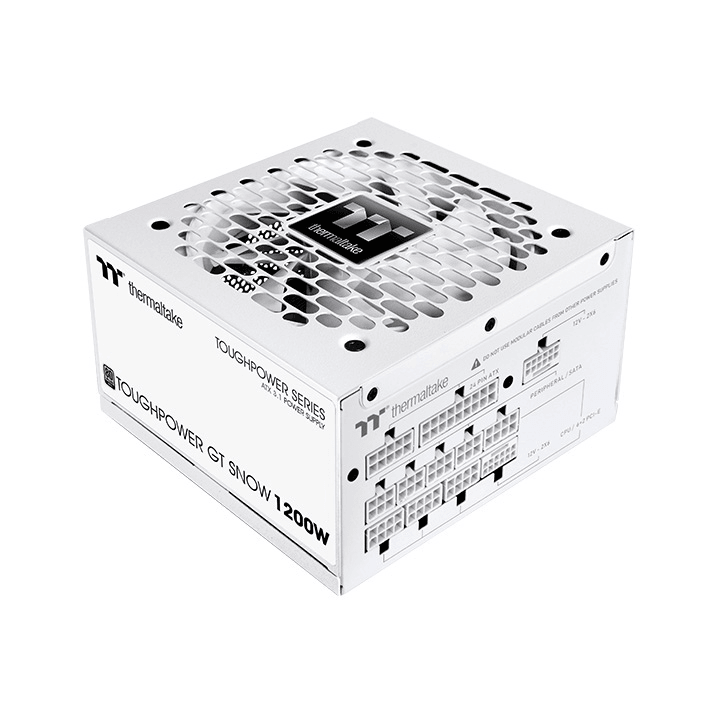 Thermaltake Toughpower GT Snow 1200W White Power Supply, ATX 3.1, 80+ Gold, Fully Modular, PCIe 5.1 Ready, 12V-2x6 Connector, White | PS-TPT-1200FNFAGK-W image