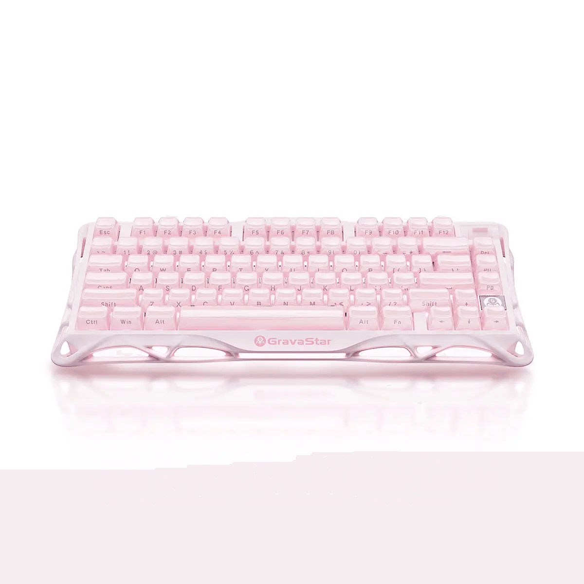 GravaStar Mercury K1 Special Edition Mechanical Keyboard, Sakura Pink, 75% Layout, Tri-Mode Wireless, Aluminum Frame, Gasket Mount | GS K1_P_PNK image