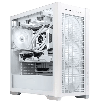 Nanotech AMD White Gaming & Rendering PC, AMD 7800X3D- RYZEN 7, PURE RX9070 XT AMD RADEON 16GB, 64GB (2x32GB) DDR5, 2TB NV3 NVME, 850W - product view 1 of 1