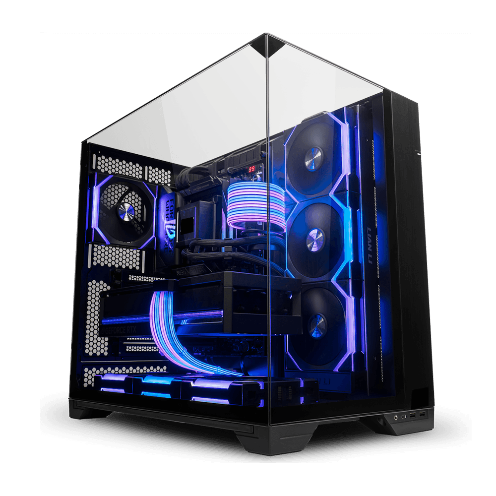 Nanotech Gaming and Content Creation PC, AMD Ryzen 9 9900X3D 12 Cores, 24 Threads, ASTRAL RTX 5080 OC 16GB, 32GB (2x16GB) 6000MHz, 1TB Gen5 13600MB/s, LCD AIO Liquid Cooler, 1300W, WiFI - product view 1 of 1