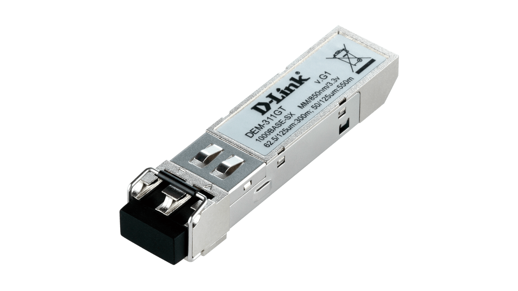 D-Link DEM-311GT 1000BASE-SX Multi-Mode 550 M LC SFP Transceiver SILVER image