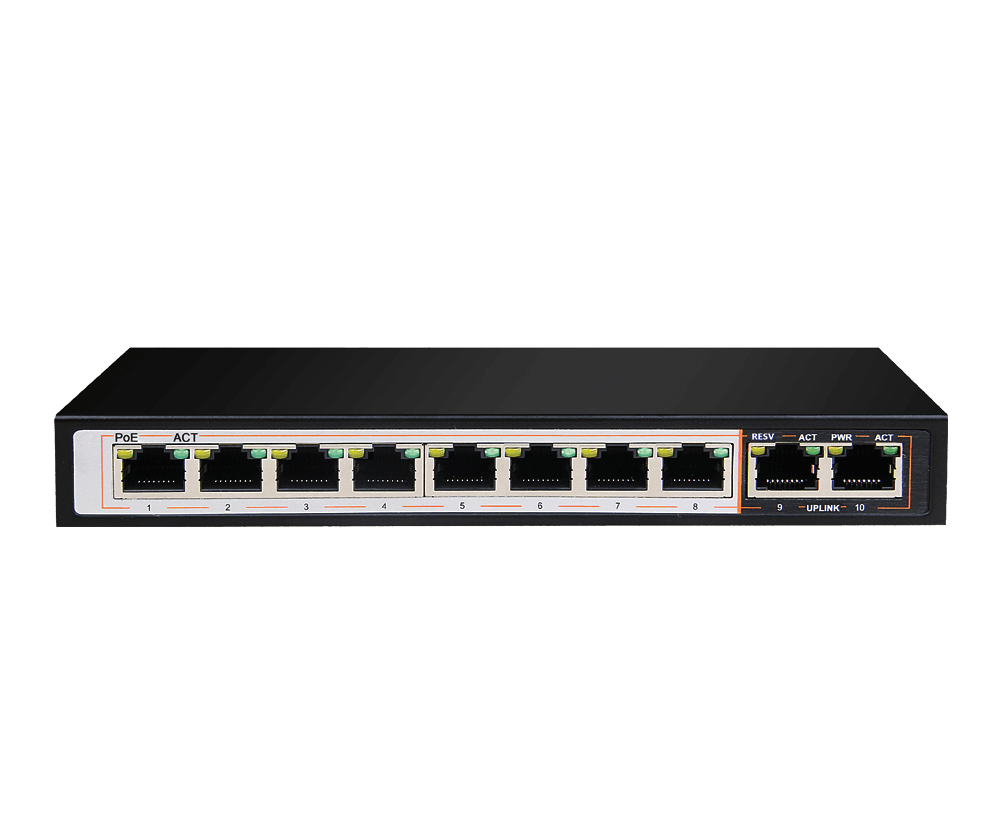 DLINK DGS-F1010P-E 10 PORT GIGABIT LONG RANGE POE+SURVEILLANCE SWITCH image