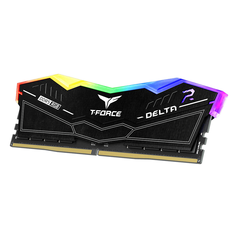 T Force DELTA RGB 64GB(2x32GB) DDR5 DESKTOP MEMORY KIT, 6000MHz CL38, Black | FF3D564G6000HC38GDC01 image