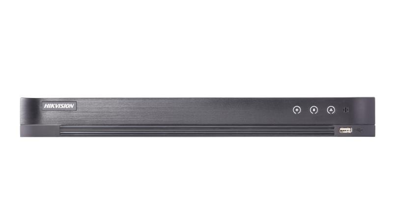 Hikvision DS-7208HUHI-K2 8 channel 5MP 2 HDDs 1U DVR, Efficient H.265 pro+, up to 8 MP @ 8 fps, 5 MP @ 12 fps, Up to 16 cameras, Dual stream image