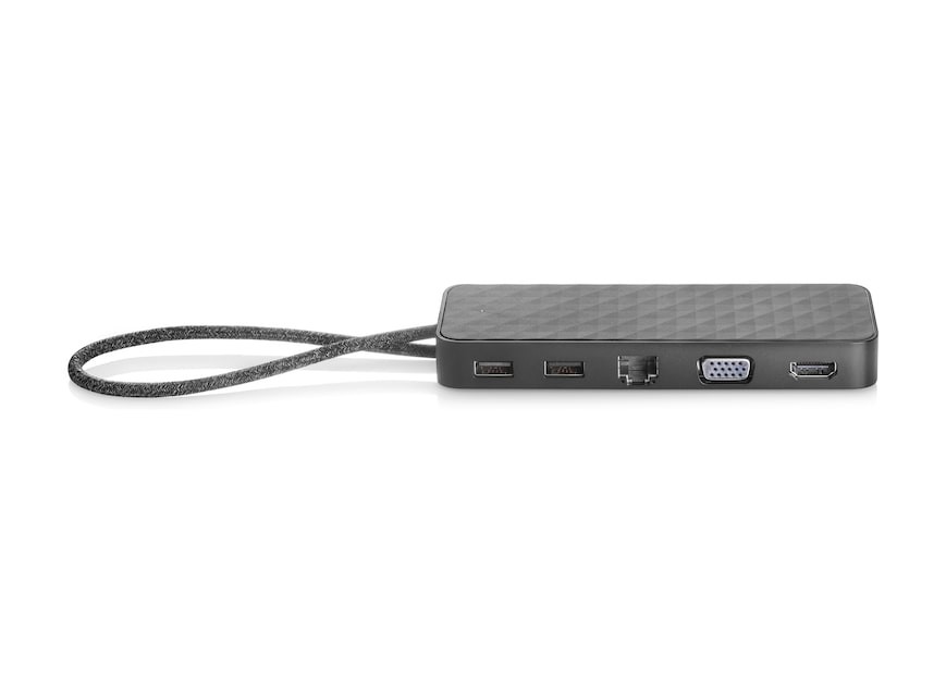 HP USB-C Mini Dock, Supports pass-through charging, Single USB-C connection, Supports up to 4K monitor, Pocket sized port expansion | 1PM64AA#UUF - product view 1 of 3