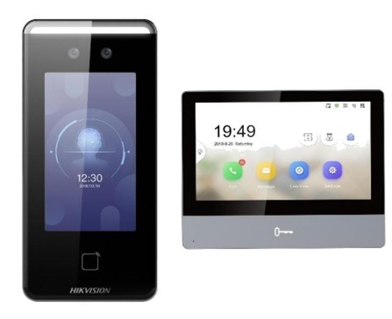 Hikvision DS-KIS605-P Video Intercom Network Kit (Bundle), 7-inch colorful touch screen with resolution 1024 ?? 600, Standard PoE, Access control functions image