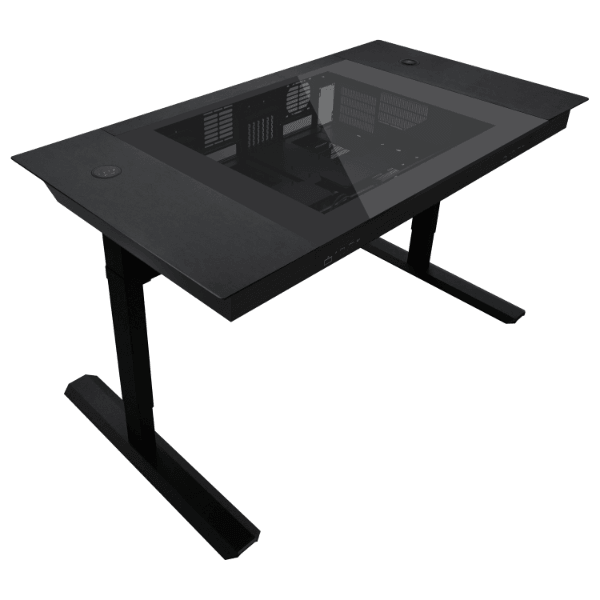 Lian li DK07 Motorized Dual System Gaming Desk, Adjustable Height, Built-in PC Case (2x E-ATX), Wireless Charging | G99.DK07X.10UK image