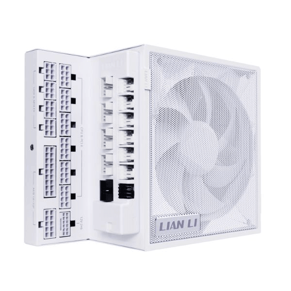 Lian Li EDGE GOLD 1200W ATX PSU Power Supply, ATX 3.1, PCIe 5.1 ready, Detachable USB hub with 4 internal USB 2.0, Removable magnetic fan dust filter, Fully modular braided-texture cables, 80 PLUS Gold efficiency, White | G9P.EG1200G.WH00.UK image