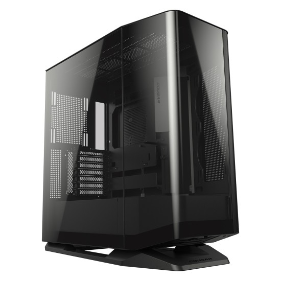 Cougar COUGAR FV270 Black Mid Tower Gaming Case with Tempered Curved Glass, 120mm Reversed ARGB PWM Bottom Fan pre-installed, Compatible with reverse cable/connector motherboard |  3858M60.0001 - product view 1 of 8