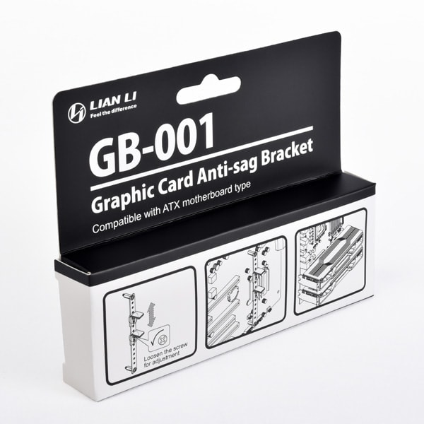Lian Li Graphic Card Anti-sag Bracket, compatible with ATX and E-ATX sized motherboard, Provide extra support to graphic cards, Improves the look of your PC | GB-001 image