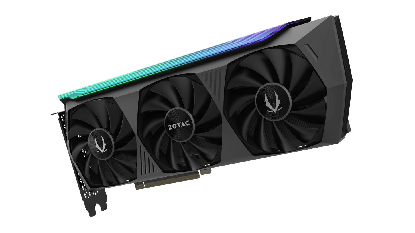 ZOTAC ZOTAC GAMING GeForce RTX 3070 Ti Graphics Card, 8GB GDDR6X 256-bit Memory, 1770 MHz Boost Clock, 19 Gbps Memory Clock, 6144 CUDA Cores, PCI Express 4.0, 3 x DP 1.4a / 1 x HDMI | ZT-A30710Q-10P - product view 1 of 7