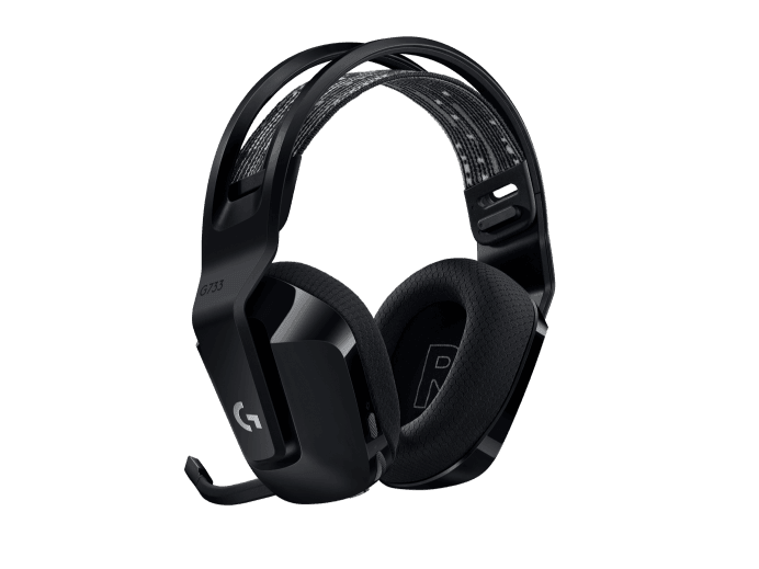 Logitech G733 LIGHTSPEED Wireless Gaming Headset with LIGHTSYNC RGB, 29+ Hours of Battery Life, PRO-G 40 mm Drive, Cardioid Microphone, Suspension Straps, Black | 981-000864 image
