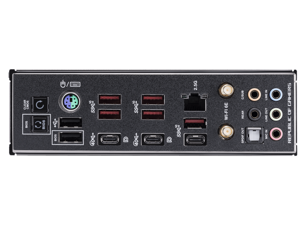 Asus ASUS ROG CROSSHAIR X670E GENE ATX DDR5 Motherboard, AM5 Socket, AMD X670 Chipset, 64GB DIMM Max Memory, WiFi 6E, Intel 2.5Gb Ethernet, PCIe 5.0, M.2 Heatsink, USB Ports | 90MB1B80-M0EAY0 - product view 1 of 7