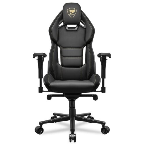 COUGAR HOTROD ROYAL Multi-zone Backrest Anchored Gaming Chair, Hyper-Dura Leatherette, Micro suede-like texture, 4D Adjustable Armrest, Class 4 Gas Lift, 150 Reclining, 136kg Max Weight, Black | 3MARXGLB.0001 - product view 1 of 5