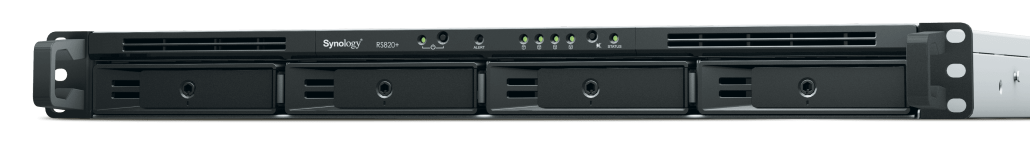 Synology 4bay NAS RackStation (Diskless), 2 GB DDR4 non-ECC, Intel Atom C3538 CPU, Dual Power Supply | RS820RP+ image