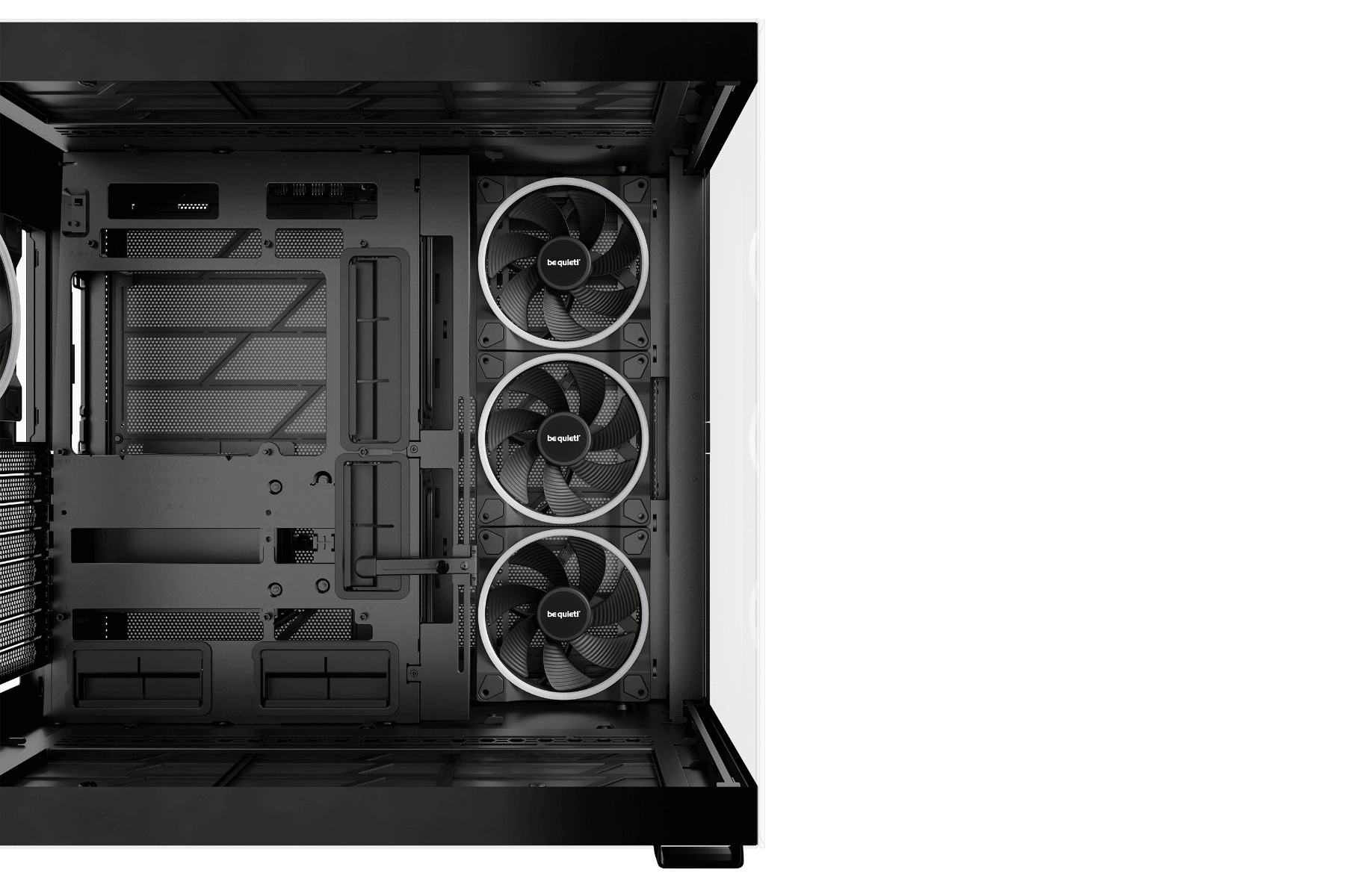 Be Quiet! Light Base 900 FX E-ATX Full Tower Computer Case, 4x Light Wings 140mm Pre-Installed Fan, Up to 420mm Radiator & 10x Fan Max Support, Fully Windowed Front & Side Panel, Black | BGW71 image