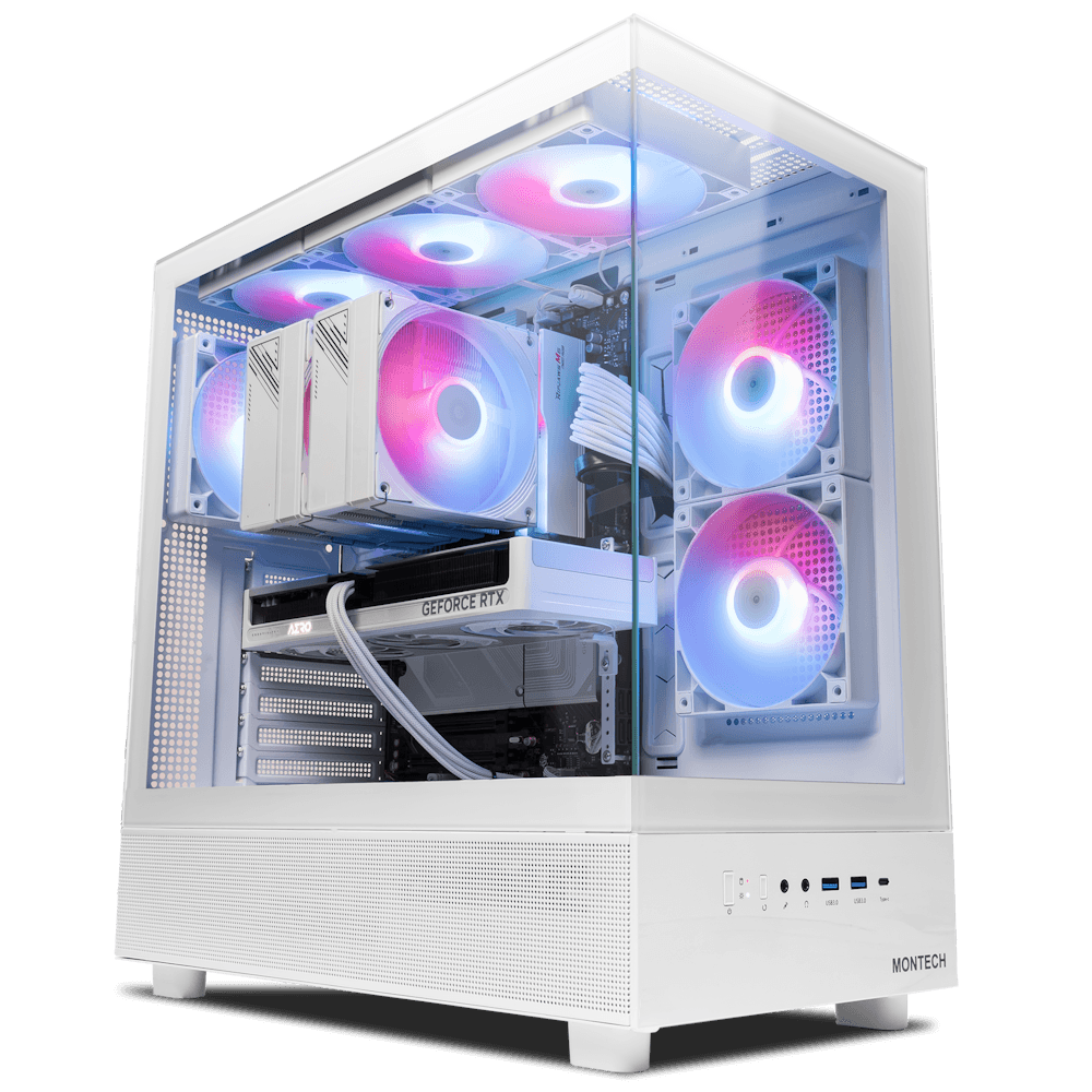 White Gaming PC: AMD Ryzen 7 7800X3D, RTX 5060 Ti AERO OC 16GB, 32GB DDR5, 1TB SSD, Digital Air Cooler, 750W Gold image