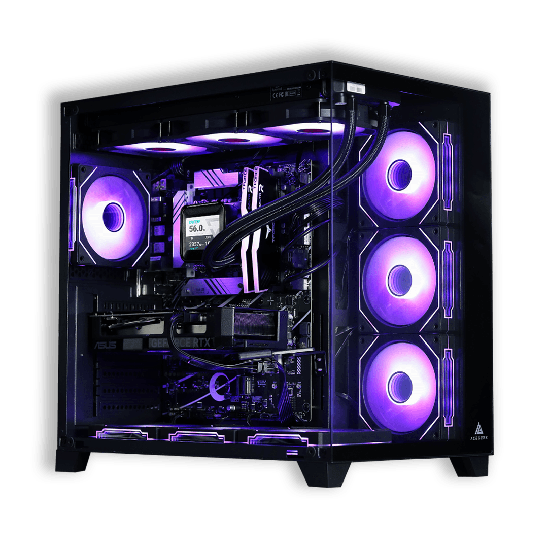 MSI Powered RTX 4060 Gaming PC - AMD RYZEN 7 9800X3D, RTX 4060 8GB GPU, B850 Gaming Plus, 64GB (2x32GB) DDR5 6000MTs, 2TB NV3 NVMe, AIO Cooler, 850W. image