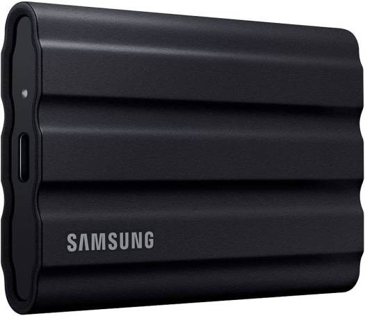 SAMSUNG Samsung T7 Shield 4TB Portable External SSD, USB 3.2 Gen2 Interface (10 Gbps), Read/Write Speeds Up to 1050/1000 MB/s, AES 256-bit Encryption, Rugged, IP65 Dust & Water Resistant, Black | MU-PE4T0S/WW - product view 1 of 6