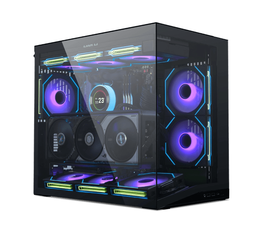 Compact Gaming PC, Intel Core i7-14700F, ASUS ROG STRIX RTX 5070 12GB OC, 32GB DDR5 6400, 1TB NVMe SSD (up to 7100MB/s), 850W, O11 Dynamic MINI image