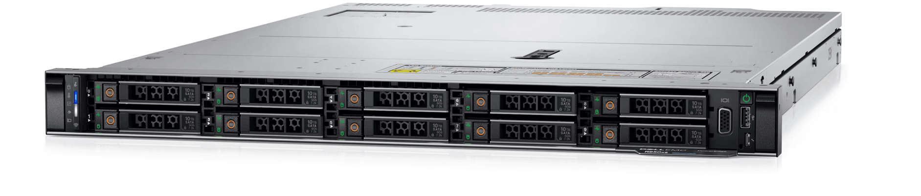 Dell PowerEdge R650xs Rack Server, 1U Rack Chassis Up to 8x 2.5" HDDs, Intel Xeon Silver 4310, 64GB  RDIMM, 3200 T/s, Dual Rank, 4x Dell 1.2TB 10K RPM,  PERC H755 SAS Controller, iDRAC9 Enterprise 15G, Sliding Ready Rack Rails with Cable Management Arm image