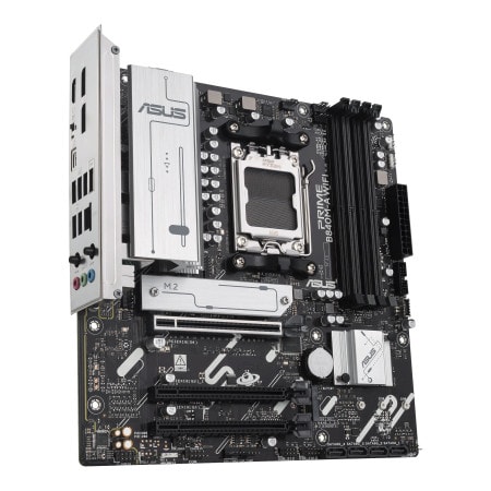 ASUS Prime B840M-A WiFi-CSM AMD AM5 B840 mATX Motherboard, Advanced AI Ready, DDR5, PCIe 4.0 Ready, 3xM.2 Slots, Wi-Fi 6E, 2.5Gb LAN, DisplayPort, HDMI, USB 5Gbps Type-C, BIOS Flashback, Aura Sync | 90MB1J20-M0EAY0 image