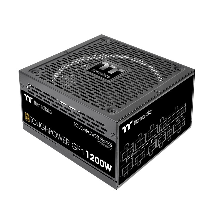 Thermaltake Thermaltake Toughpower GF1 1200W Watt Power Supply, Full Modular, 80 Plus Gold, PSU, Single Rail, 100 A, 140mm Fan, ATX, Black | PS-TPD-1200FNFAGK-1 - product view 1 of 5